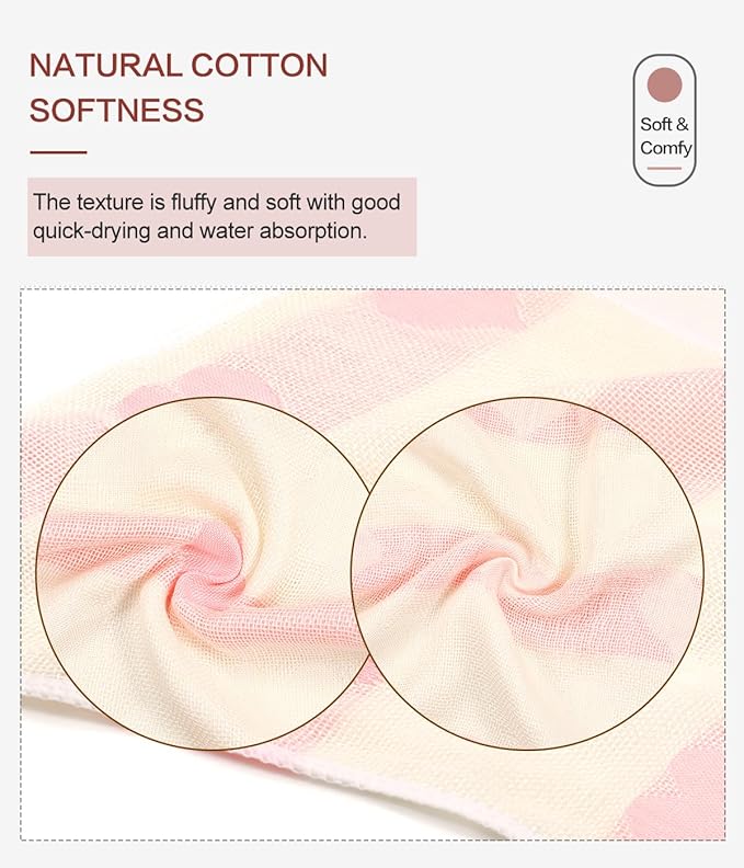 Bamboo Dish Cloths Towels Kitchen Cloths for Cleaning Dishcloths for Kitchen Washable Absorbent Machine Washable 12" x 12" 10PCS (30x30 cm, Solid Color) (Heart)