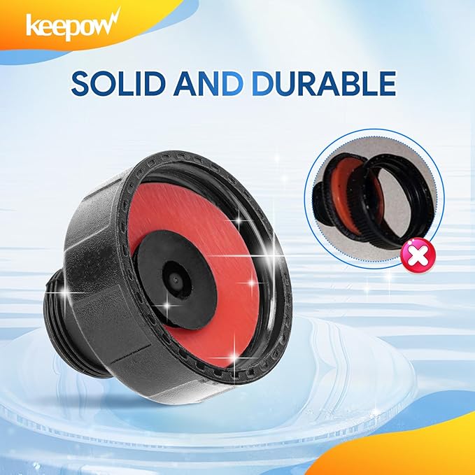 KEEPOW Steam Mop Replacement Parts 1940 Water Tank Caps and Insert Assembly for Bissell Powerfresh 19404 19402 19408 19409 1940A 1940F 1940Q 1940T 1940W B0006 Models 203-8413 2+1 Pack
