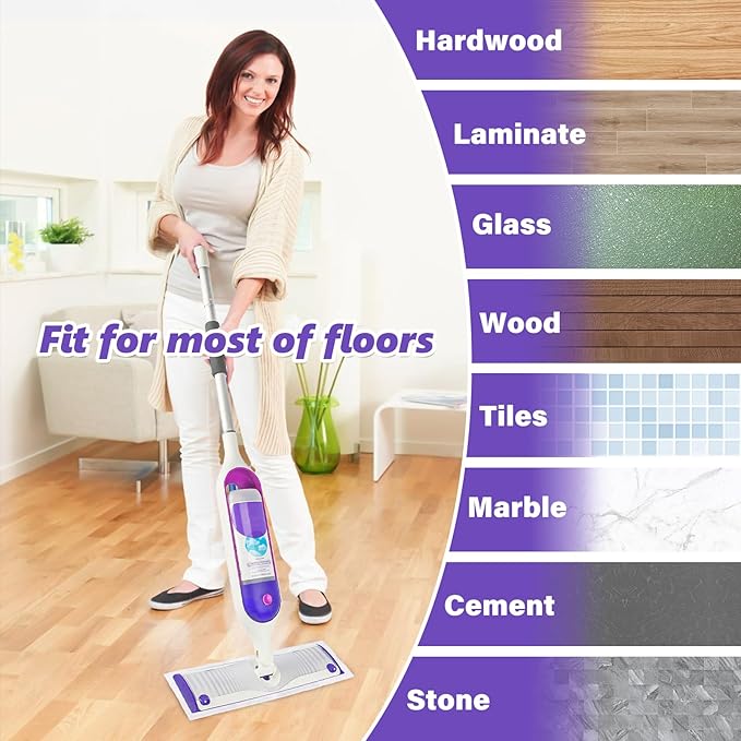 Disposable Mop Pads Refills for Swiffer Powermop: 10 Pcs Wet Dry Pad for Multi-Surface Floor Cleaning - Mopping Replacement for Tile Hardwood - Sweeping Cloths for Home Kichen