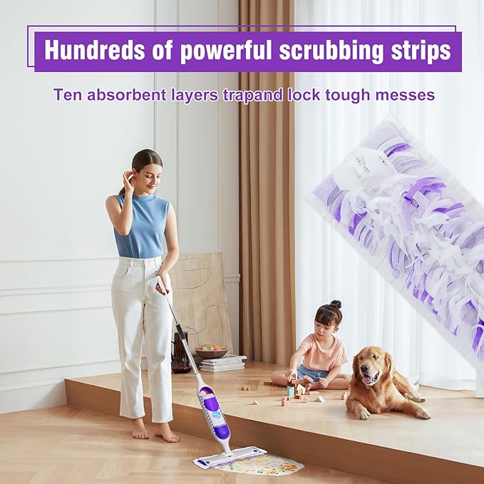 20 Pack Power Mop Refills Pad for Swiffer Power Mop Multi-Surface &Wood Mopping Pad Refills, Disposable Spray Wet Mopping Pad Replacement for Floor Cleaning