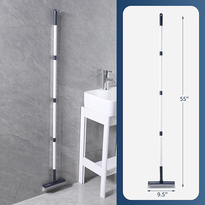 BOOMJOY Grout Brush with Long Handle, Grout Cleaner Brush for Tile Floors, Shower, Bathroom