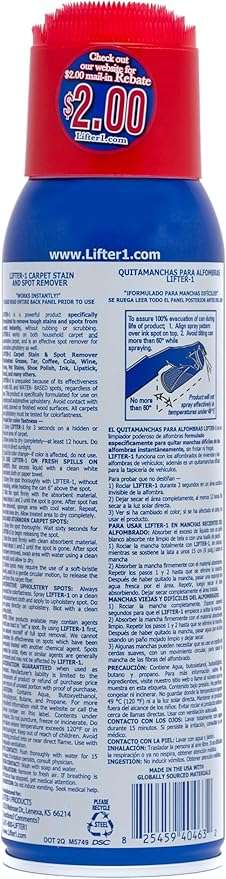 Carpet Spot Remover, Stain and Red wine Remover and Spot Treatment for Oil, Grease, Urine, Cleaning Performance for Rugs, Upholstery, Fabrics Pack of 1