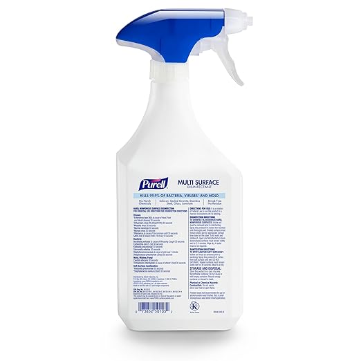 PURELL Multi Surface Disinfectant Spray, Citrus Scent, 28 fl oz Capped Bottle with Spray Trigger in Pack (Pack of 2) - 2844-02-ECCAL