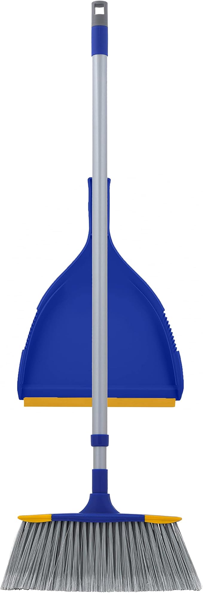 Slim Angle Broom, Heavy Duty Broom, Indoor Brom, Outdoor Angle Broom with Extendable Handle, Durable Collapsible Broom for Home, Kitchen, RV, Travel, Blue, 1 Pack, by Superio