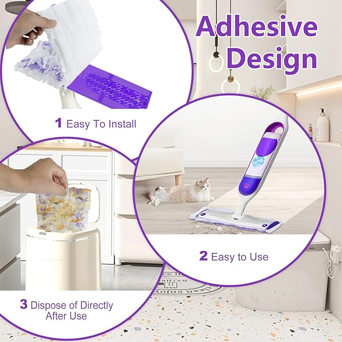 Power Mop Refills for Power Mop Multi-Surface Mop,Power Mop Pads for PowerMop Wood Mop,Compatible with Power Mop,Power Mop Pads Refills for Floor Cleaning,36 Count