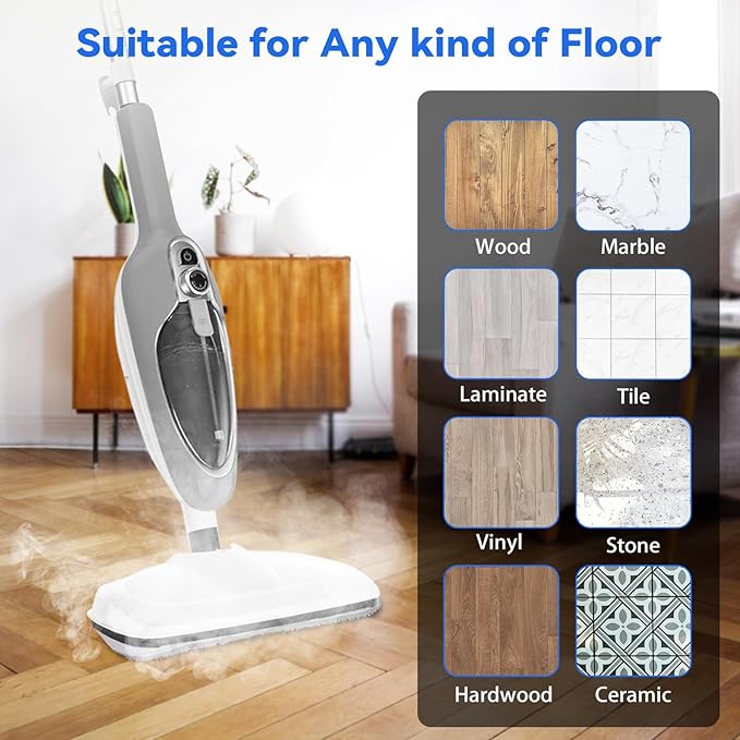 Replacement Steam Mop Pads for GorFanty GF-6610/GF-6610B: Reusable and Washable Microfiber Steam Mop Replacement Pads Cloth Floor Cleaning Pad (8 Packs)