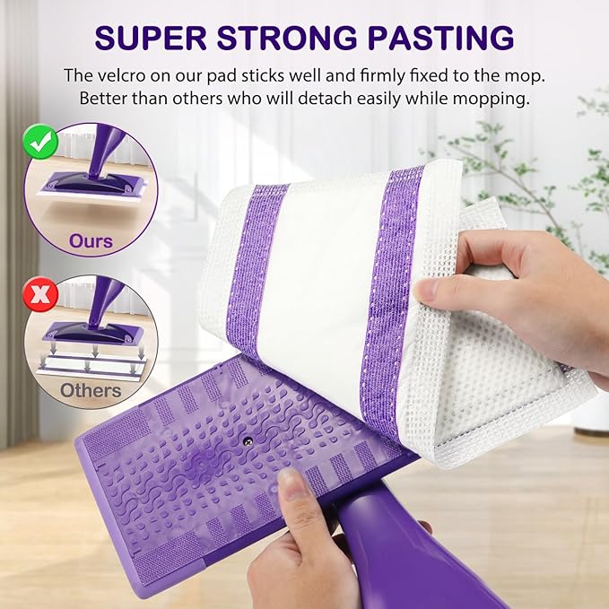 30 Count Spray Mop Pad Refill for Swiffer WetJet Hardwood and Floor Spray Mop, Disposable All Purpose Multi Surface for Floor Cleaning, Thickness Microfiber Clean Pads Replacement