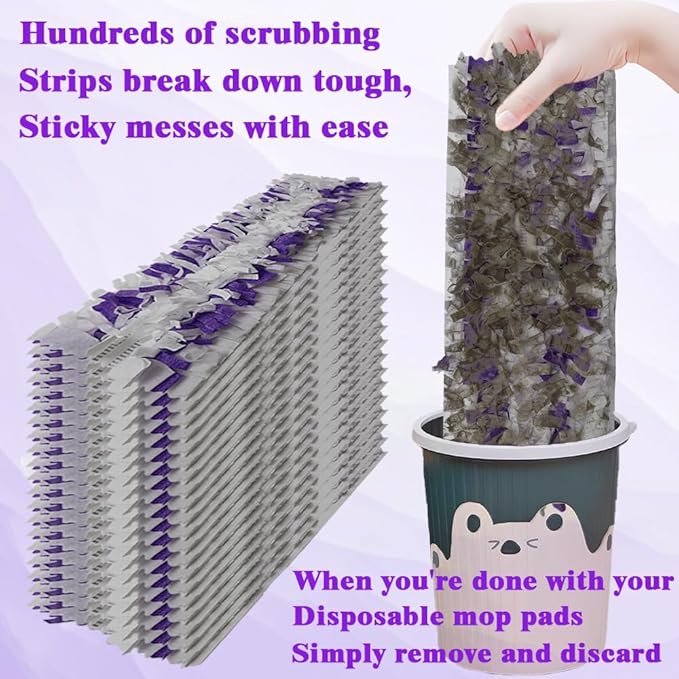 Disposable Mop Pads for Swiffer PowerMop Multi-Surface Mopping Pad Refills | Safe on All Finished Floors | Compatible with Swiffer PowerMop (30 Count)