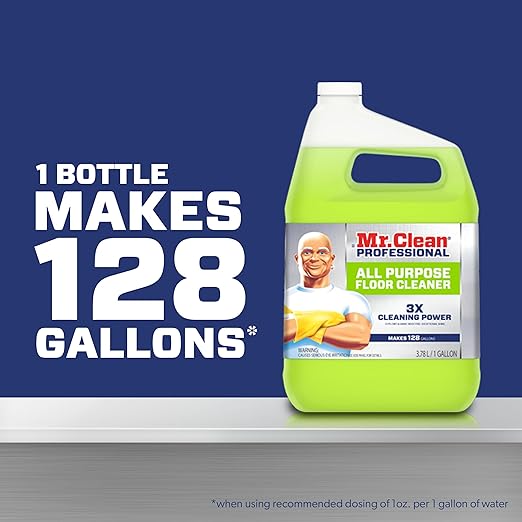 Mr. Clean Finished Floor Cleaner, Lemon Scent, 1 gal Bottle