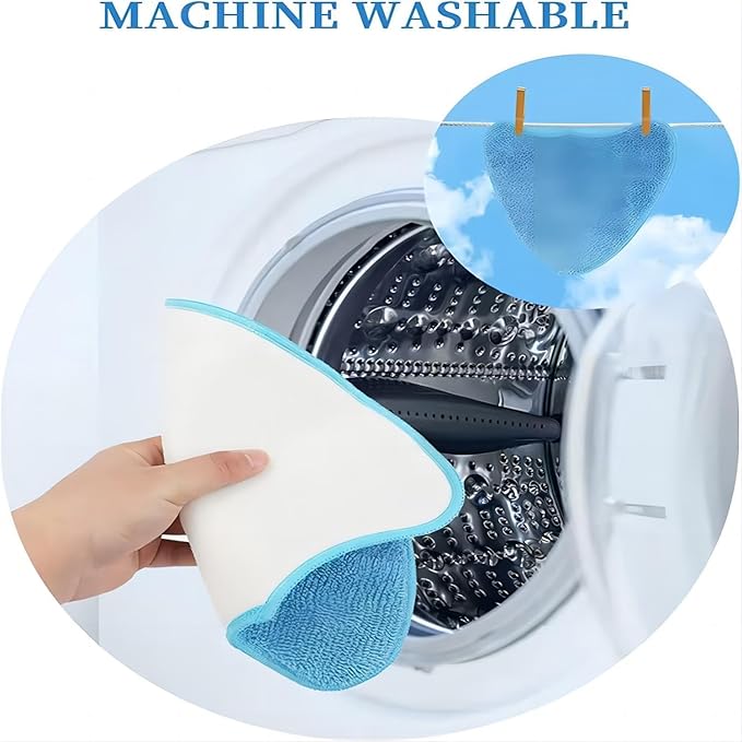 3 Pack Reusable Replacement Refills Steam Mop Pads Compatible with Hoover WH01100 WH20200, Microfiber Washable Cleaning Pads Fits for Vax S2 S2C S3 S3S, 12.6×8.7Inch