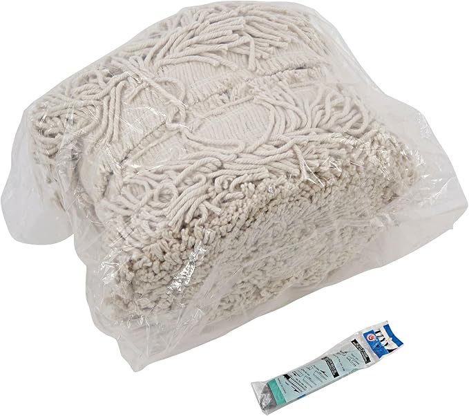 Boardwalk BWKFF40 5 in. Flash Forty Disposable Cotton Dustmop - Natural