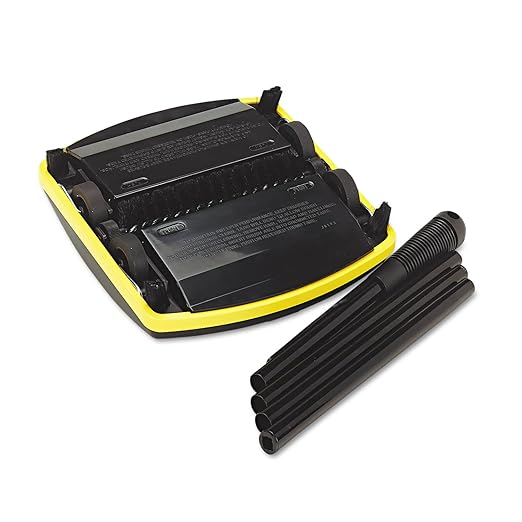Rubbermaid Commercial Products Executive Series 6.5" Single-Action Mechanical Sweeper Cordless Black Collects Dust Dirt and Debris from Hard Floors and Carpet