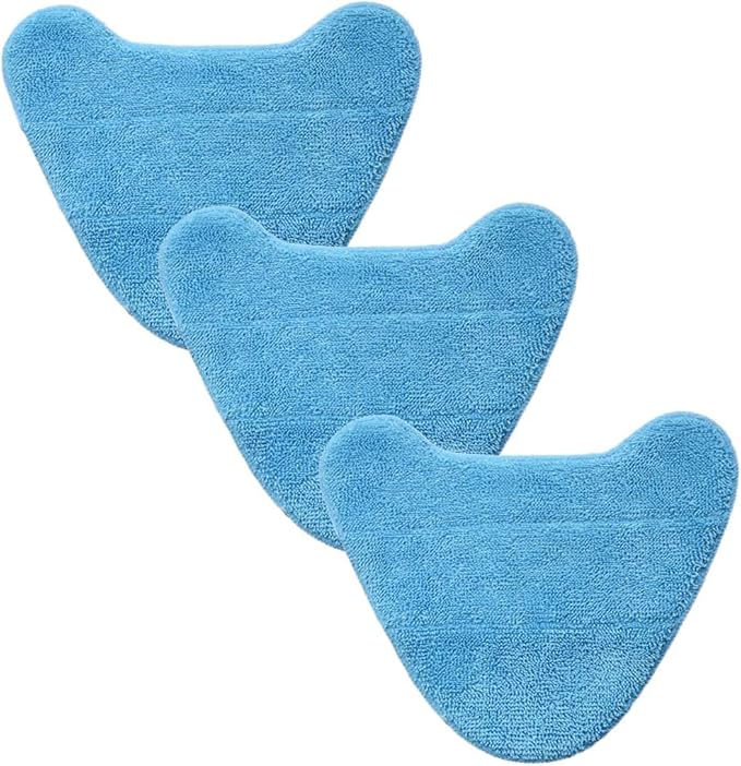 3 Pack Reusable Replacement Refills Steam Mop Pads Compatible with Hoover WH01100 WH20200, Microfiber Washable Cleaning Pads Fits for Vax S2 S2C S3 S3S, 12.6×8.7Inch