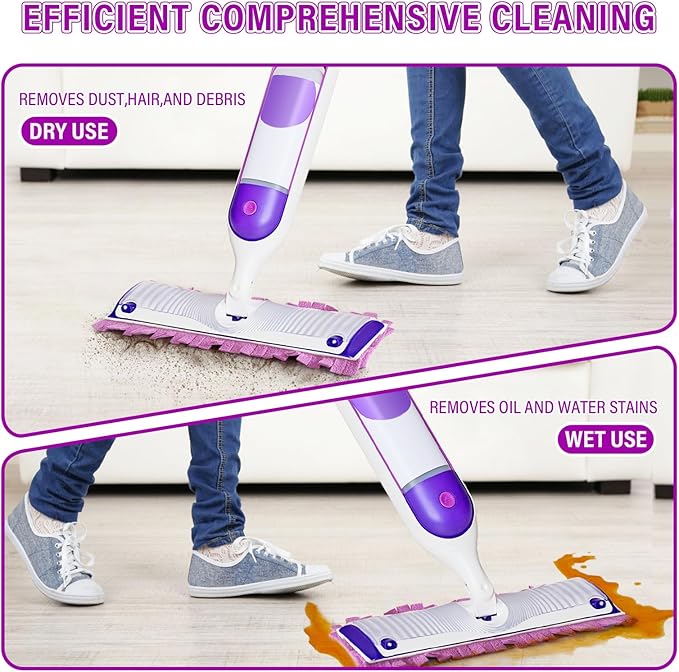 Reusable Refills Pad for Swiffer PowerMop: Power Mop Pad for Multi-Surface Mop and Swiffer PowerMop Wood Mop - Washable Floor Cleaning Replacement Pads 6Pcs (L)