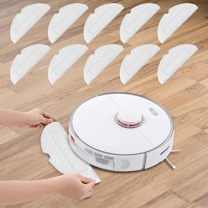 Disposable Mop Pads, 20pcs Wet Mop Pads, Fast Water Absorption, Easy Install, Compatible with Xiaomi Roborock S7, S7+, T7s, T7 Splus