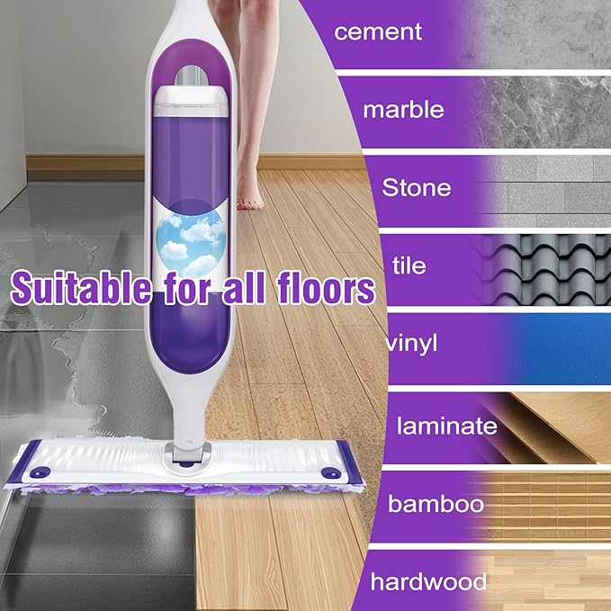 20 Pack Power Mop Refills Pad for Swiffer Power Mop Multi-Surface &Wood Mopping Pad Refills, Disposable Spray Wet Mopping Pad Replacement for Floor Cleaning