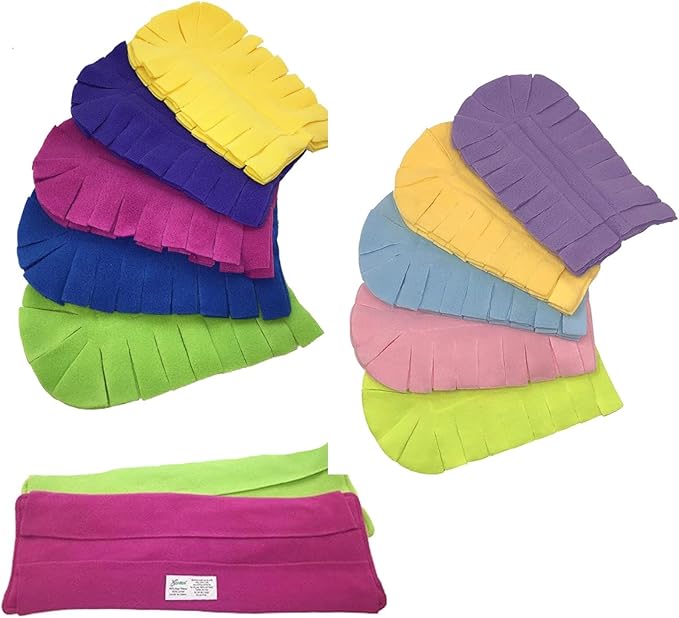 Fleece Refills for Swiffer Hand Duster 10 Pack- Reusable, Dry Dusters - Includes (2) Two-Sided Fleece & Terry Reusable Wet/Dry Floor Mop Pads