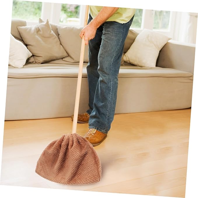 3pcs Multifunctional Lazy Broom Cloth Cover Broom Covers Broom Replacement Cloth Water Absorption Broom Cover Foot Shoes Mop Pads Broomstick Mop Cover One Body Coral Fleece