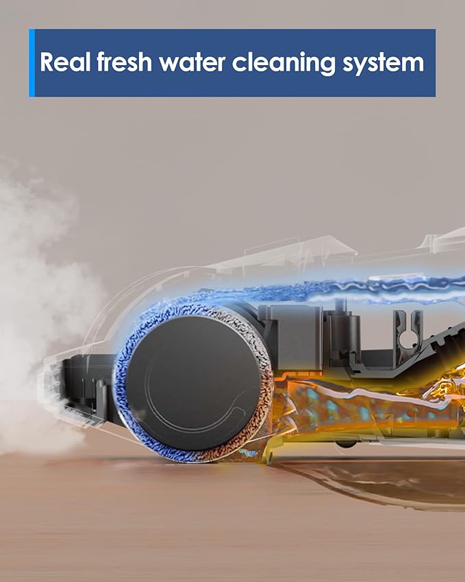 Tineco iFLOOR 5 Steam Corded Wet Dry Vacuum All-in-one, Steam Mop Hardwood Floor Cleaner Great for Sticky Messes, 248℉ High-temp Steam, Self-cleaning with steam