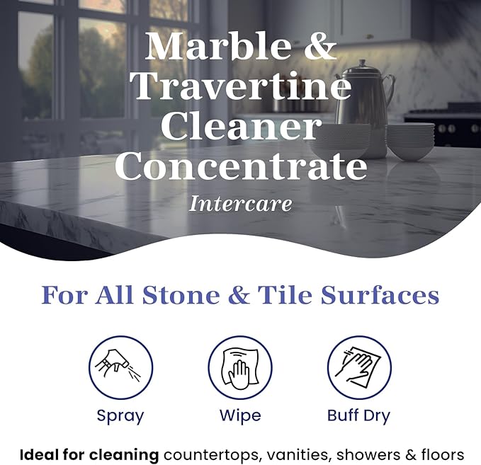 Marble & Travertine Cleaner Concentrate Intercare, 32oz