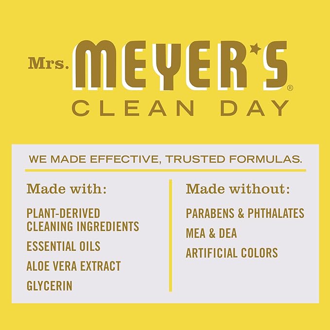MRS. MEYER'S CLEAN DAY Liquid Dish Soap, Daisy Scent, 16 Ounce Bottle (Pack of 3)