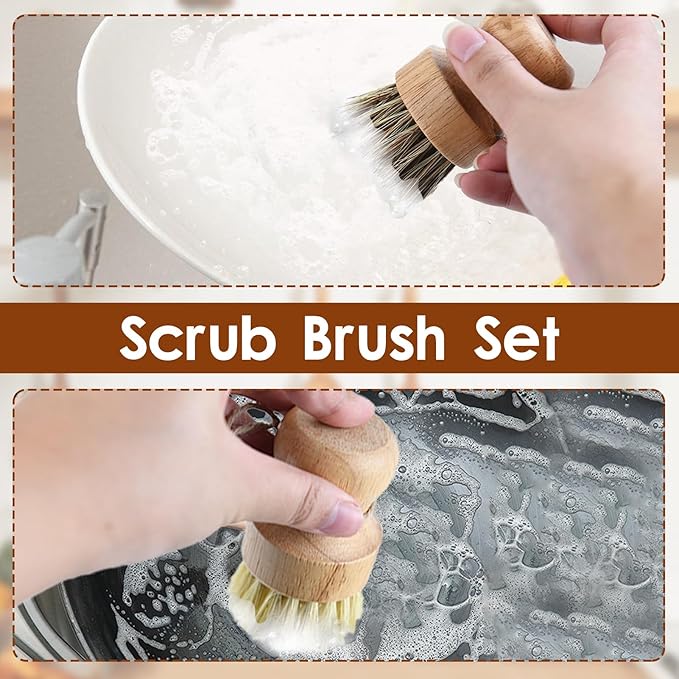 3 Pcs Cutting Board Oil Wax Applicator and Scrub Brush Set Natural Bamboo Wood Applicator for Mineral Oil Boards, Wooden Butcher Blocks, Spatulas, Spoons, Wooden Worktops, Utensil Care