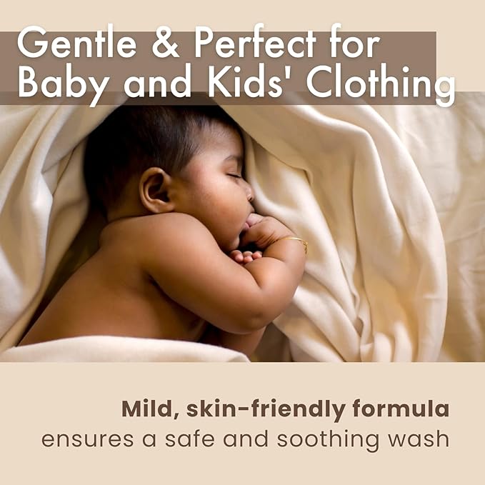 Natural Laundry Detergent Liquid for Kids, Organic Washing Detergent with Plant Extracts for Sensitive Skin, Made in Japan,SHINY MOON, 16.9 Fl Oz, 3EA