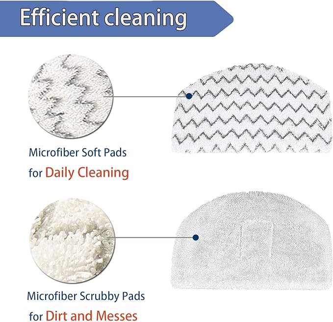 8 Pack Steam Mop Reusable Replacement Pads for Bissell Powerfresh Steam Mop 1940 1806 1544 2075 2685A 2181 2814 Series, Model 19402 19404 19408 19409 1940A 1940F 1940Q 1940T 1940W B0006 B0017 2075A