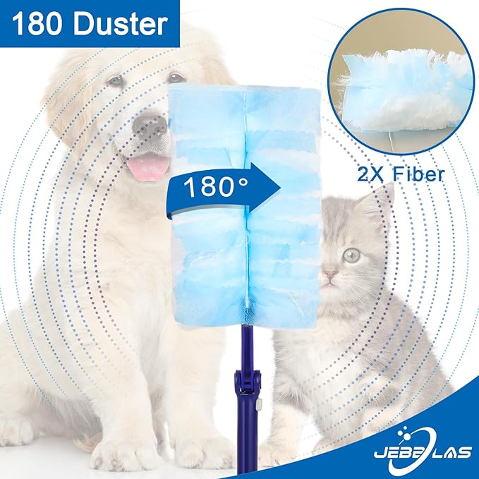 JEBBLAS Disposable Duster Refill, Heavy Duty Duster Refills,Multi Surface Dusters Refill for Cleaning,Total 20 Count