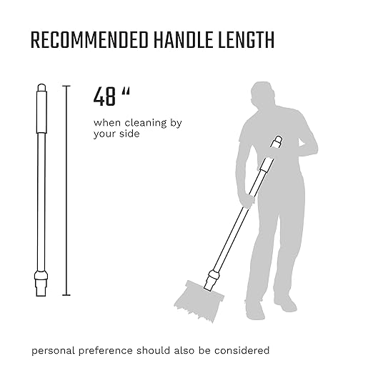 SWOPT Premium Multi-Surface Angle Broom Cleaning Head — Indoor and Outdoor Angled Broom Set — Interchangeable with All SWOPT Cleaning Products for More Efficient Cleaning and Storage