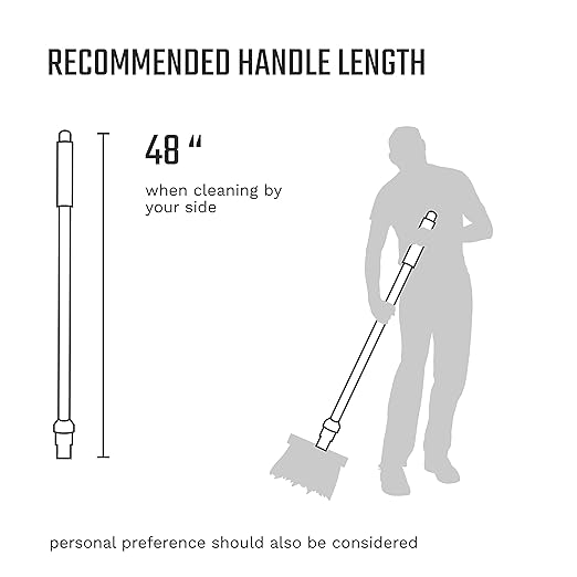 SWOPT Standard Multi-Surface Angle Broom Cleaning Head — Indoor and Outdoor Angled Broom Set — Interchangeable with All SWOPT Cleaning Products for More Efficient Cleaning and Storage