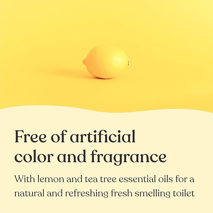 Toilet Bowl Cleaner Strips - 60 Cleans, Plastic-free, Dye-free, With Lemon Essential Oil