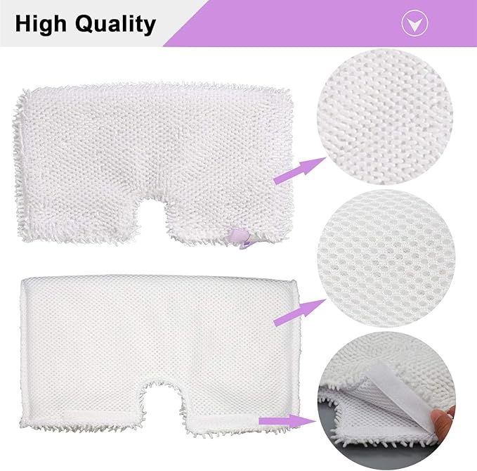 Extolife 3+3 Pack Steam Mop Pads Replacement for Shark Steam Pocket Mops S3501 S3601 S3550 S3801 S3901 S3601D S3801CO S3901D S3455K S2902 SE450