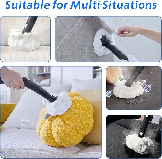 Pads Fit for Dupray Handheld Steam Cleaner: Small Bonnets Compatible with Dupray Triangular Brush Tool - Washable and Reusable Handheld Steamer Cloth Accessories (8 Packs)