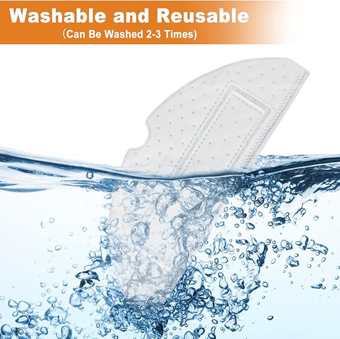 Disposable Mop Pads, 20pcs Wet Mop Pads, Fast Water Absorption, Easy Install, Compatible with Xiaomi Roborock S7, S7+, T7s, T7 Splus