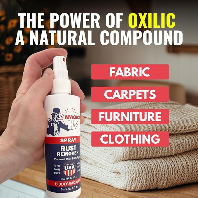 Magica® Rust Remover (8oz Spray) Reliably Removing Rust Stains for over 35 years USA Made