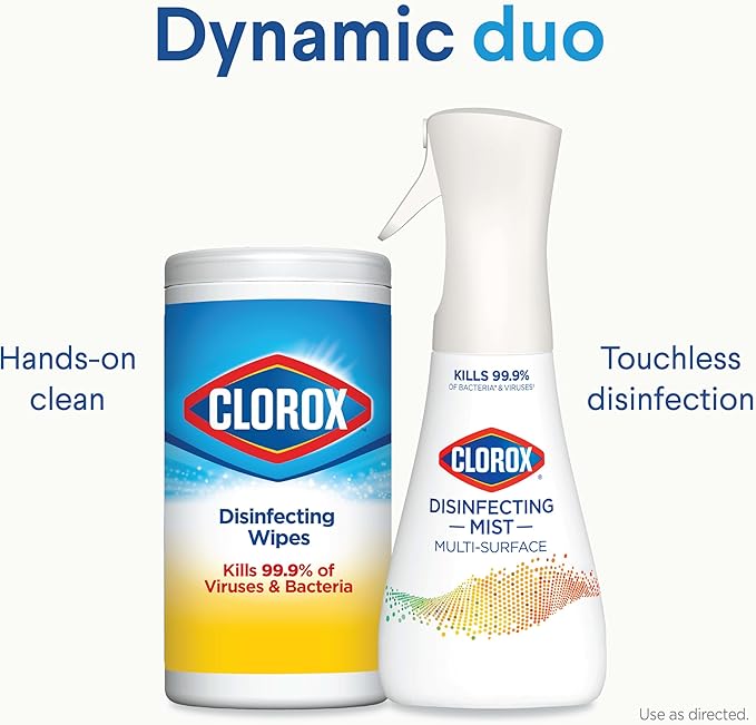 Clorox Disinfecting Mist, Lemon and Orange Blossom, 1 Spray and 1 Refill, 16 oz Each