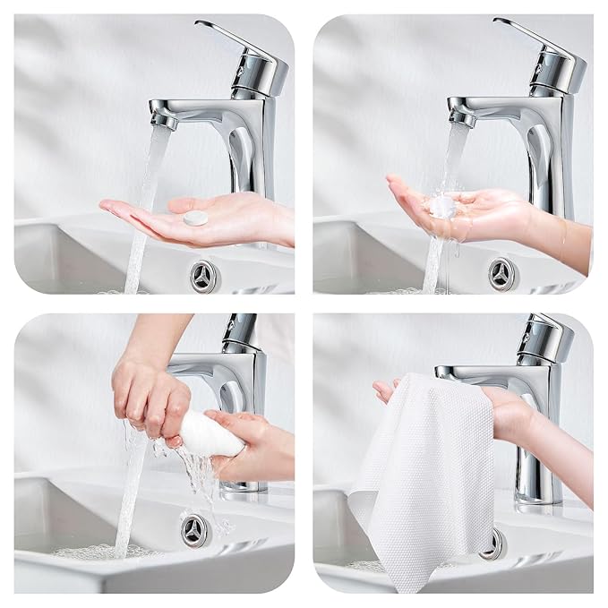 LOVEINUSA 360PCS Compressed Towels, Bulk Disposable Towels for Face Portable Washcloths for Travel Expandable Wipes Tablets Survival Gear and Supplies for Outdoors Camping Hiking Hotel