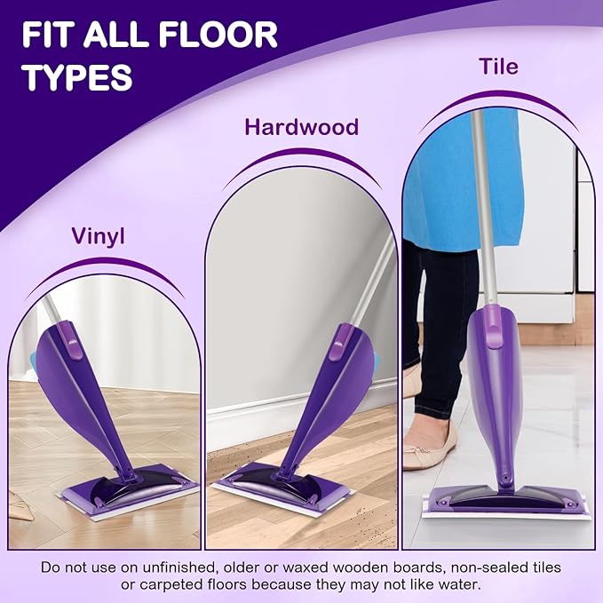 30 Count Spray Mop Pad Refill for Swiffer WetJet Hardwood and Floor Spray Mop, Disposable All Purpose Multi Surface for Floor Cleaning, Thickness Microfiber Clean Pads Replacement