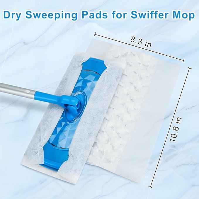 for Swiffer Sweeper Mop 30 Count Dry Sweeping Cloths + 30 Count Wet Pads Refill Combo