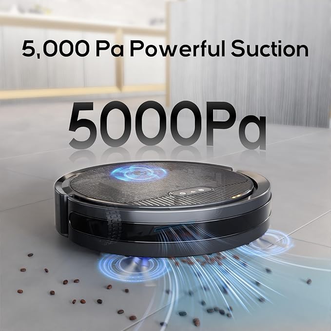 V3 Robot Vacuum and Mop Combo,Self-Charging,5000pa Strong Suction,WiFi/Alexa/App Control,3 in 1 Ultra-Slim Robotic Vacuum Cleaners for Hard Floors,Pet Hair and Low Pile Carpets