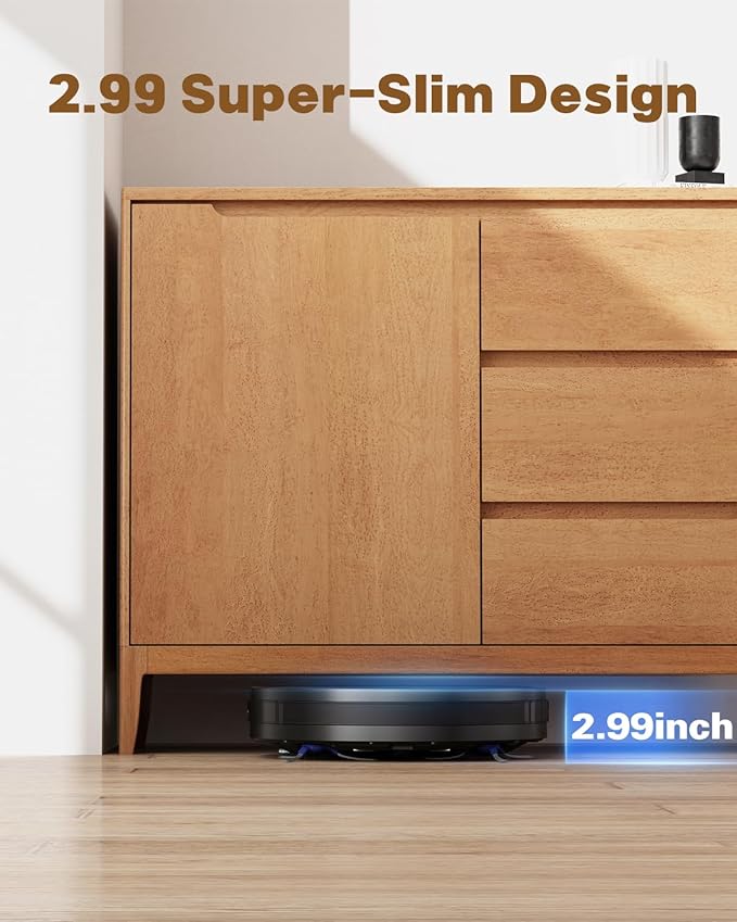 V3 3 in 1 Robot Vacuum and Mop with 5000Pa Suction Power, Works with 2.4GWifi/ Alexa/App/, Self-Charging Vacuum Cleaner, Tangle-Free, Ideal for Pet Hair,Carpet and Hard Floor