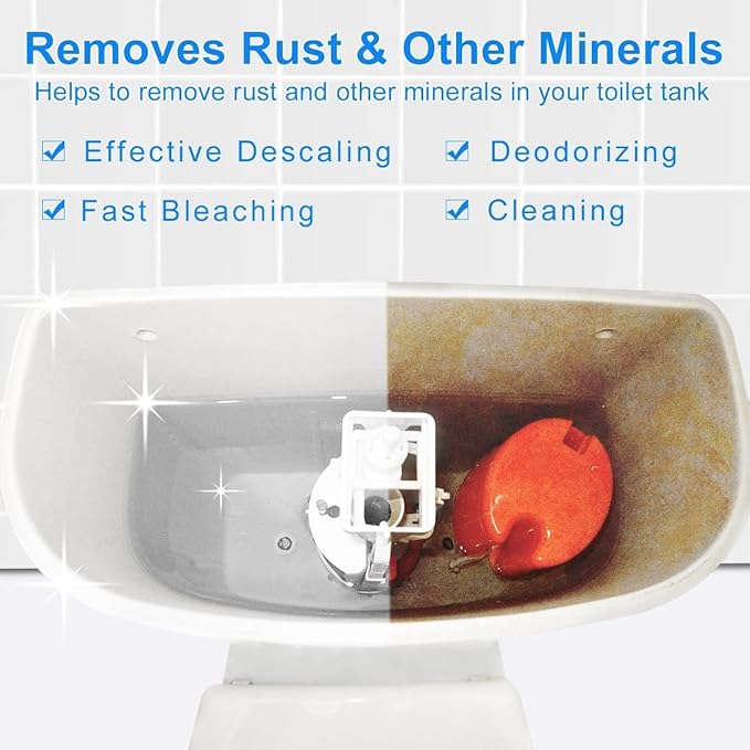 KIISIISO Toilet Bowl Cleaners 26 PACK, Automatic Toilet Bowl Cleaner Tablets for Deodorizing & Descaling, Long-Lasting Cleaning Tablets for Toilet Tank Against Tough Stains