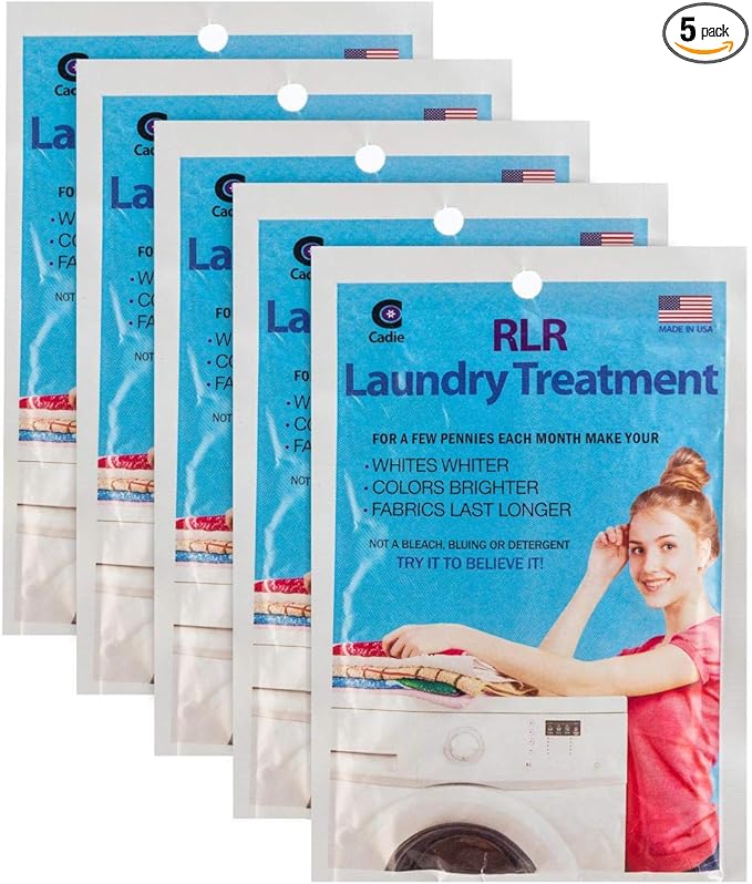 RLR Natural Laundry Detergent Powder – Whitens, Brightens, Refreshes Baby Cloth Diaper Detergent, Musty Towels, Workout Clothes - Non-toxic, Fragrance-Free For Sensitive Skin (Pack of 5)