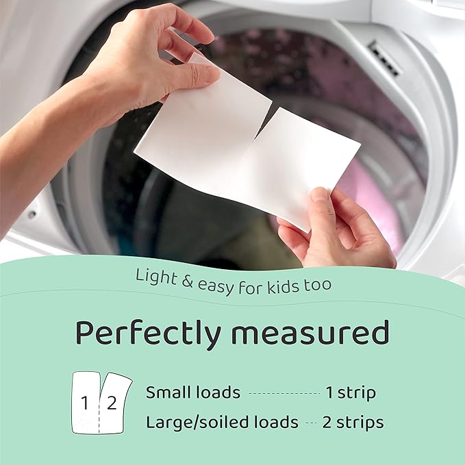 Laundry Detergent Sheets - Sulfate-free, Gentle - For Sensitive Skin, Baby, Hand Wash - Eco Friendly, Natural, Hypoallergenic, Sulfate Free, Fragrance Free, Unscented Laundry Soap
