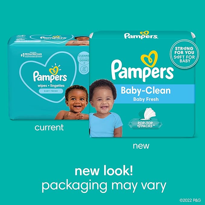 Pampers Baby Wipes Baby Fresh Scented 9X Pop-Top Packs 720 Count