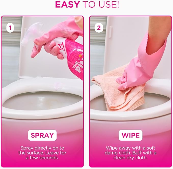 Stardrops The Pink Stuff Multi-Purpose Spray, Window & Glass Cleaner, and Bathroom Foam Spray Bundle – All-in-One Home Cleaning Solution (3-Pack)