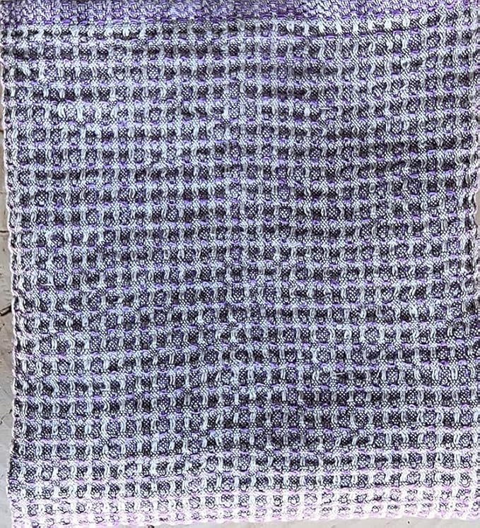 100% Linen Hand/Tea Towels | Made in Sweden | 50x70cm (19.5x28.5) Stunning Array of Colors - Bubbel with Honeycomb Pattern (Lilac Purple)