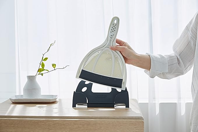 Broombi Silicone Handheld Brush & Dustpan Set - All Smooth Surface Squeegee Sweeper - Ideal for Pet Hair Removal, Wet and Dry Use to Maximize Clean-Up Efficiency