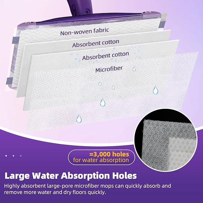 30 Count Disposable Mop Pads for Swiffer WetJet Hardwood Floor Spray Mop, Mopping Pads for Swiffer All-in-One Mopping Cleaner Starter Kit